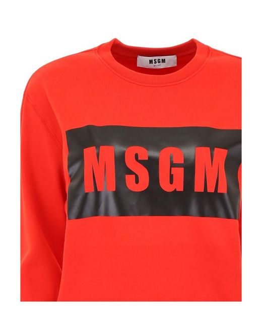 MSGM Red Logo Details Sweater