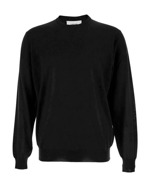 Lardini Black Long Sleeve Crewneck Jumper for men