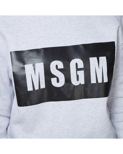 MSGM Gray Logo Details Sweater