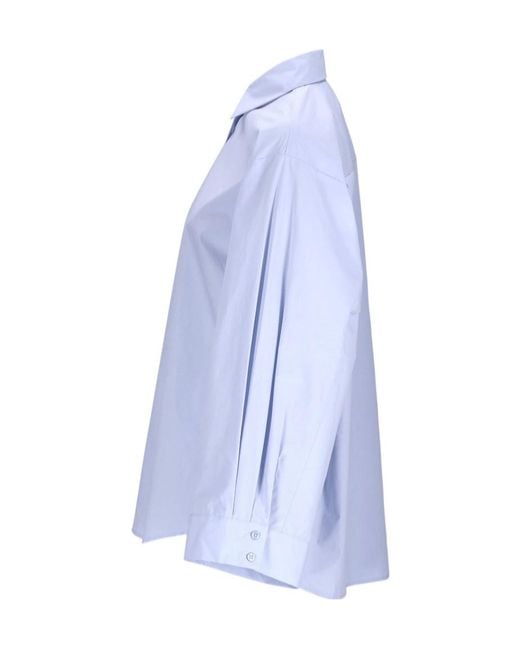 Frankie Shop Blue Tila Wide Sleeve Shirt