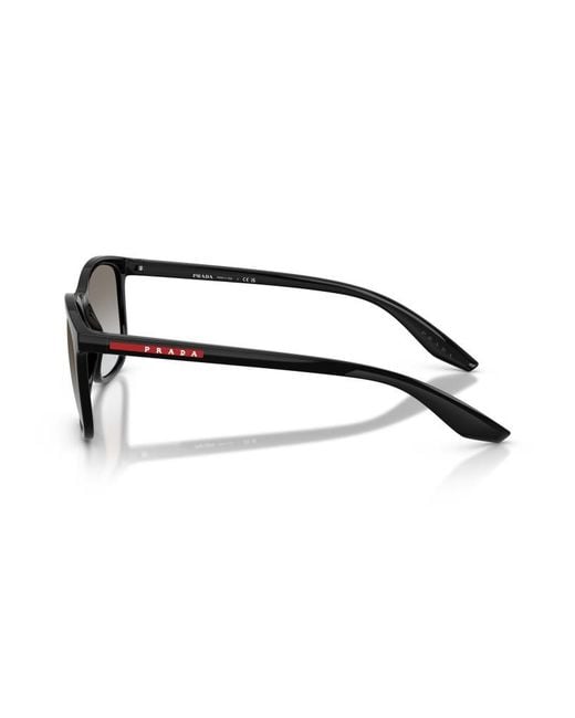 Prada Linea Rossa Gray Prada Eyewear Square Frame Sunglasses for men