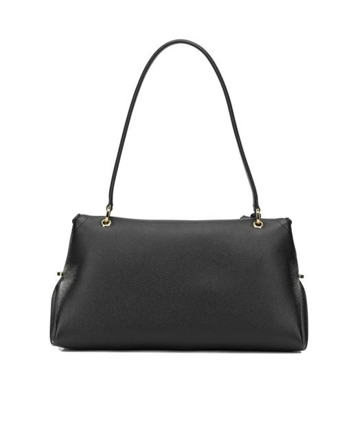 Ferragamo Black Medium 'Gancini' Shoulder Bag