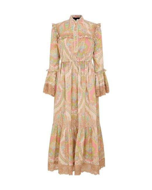 Gucci Natural Vintage Paisleyprint Maxi Dress