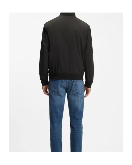 Boss Black Water-Repellent Softshell Jacket With Detachable Sleeves for men