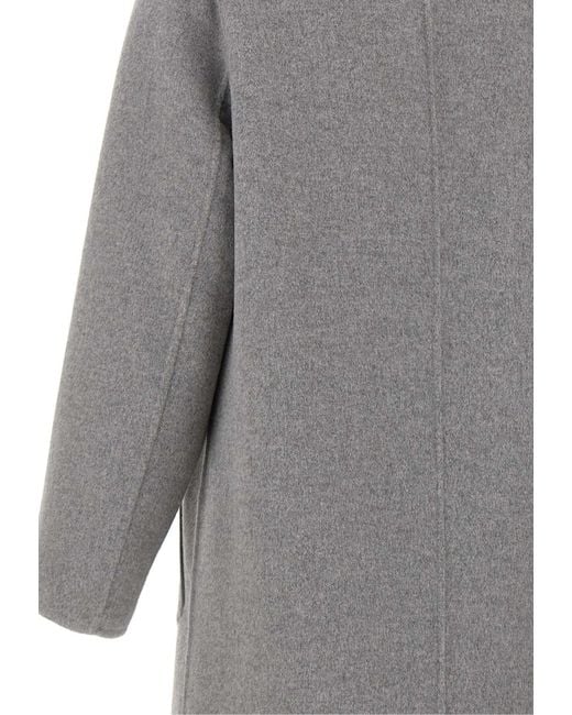 Kaos Gray Oversized Double-Breasted Coat