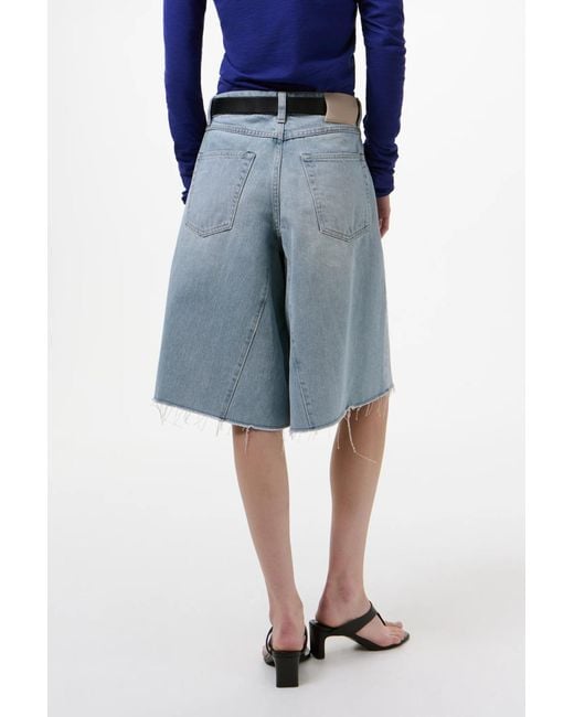 Our Legacy Blue Midi A-Line Denim Shorts