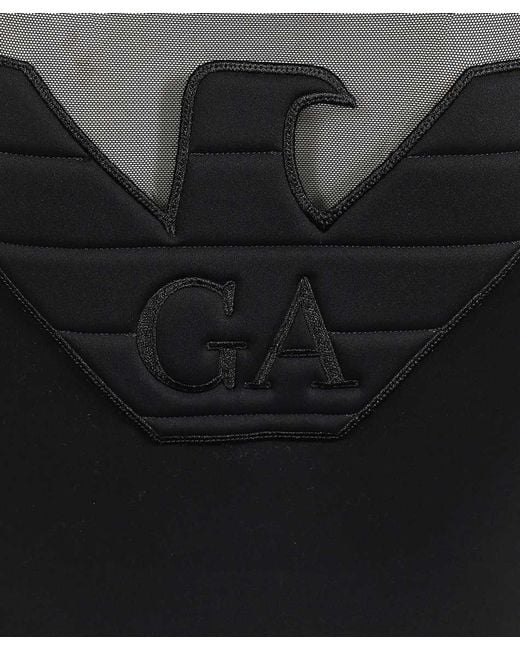 Emporio Armani Black Logo Swimsuit