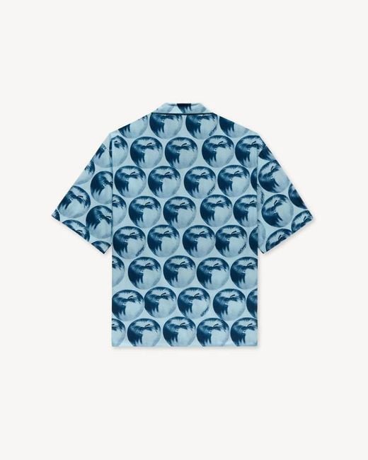 KENZO Blue Apple Pop' Haiwaiian Short Sleeve Shirt for men