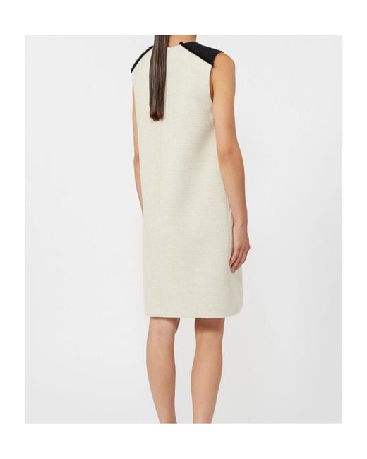 Max Mara White Mito Half-Zip Mini Dress