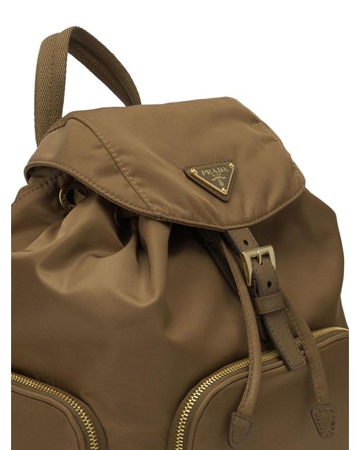 Prada Brown Buckle Zip-Fastening Backpack
