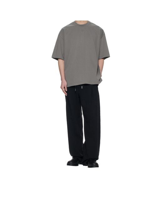 Wooyoungmi Gray Over Size T-Shirt for men