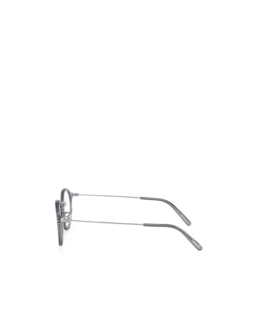 Oliver Peoples White Round Frame Plain Mirror for men