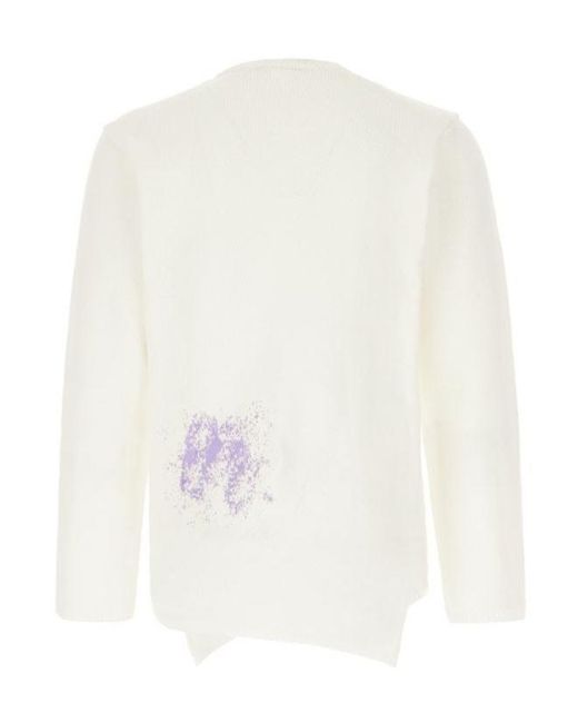 Comme des Garçons White Comme Des Garçons Shirt Crewneck Knitted Jumper for men