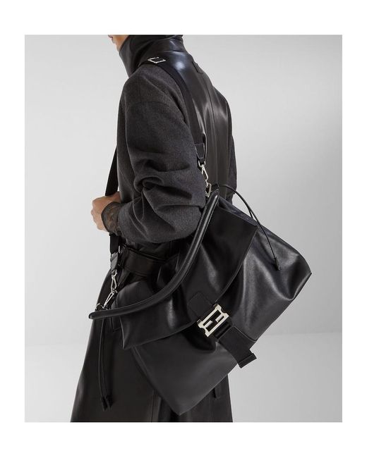 Fendi Black Flux Maxi Shoulder Bag for men