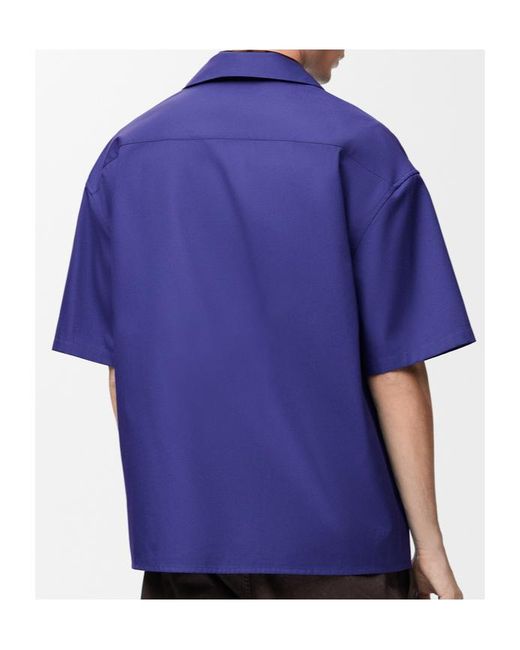 Loewe Purple Short Sleeve Shirt for men