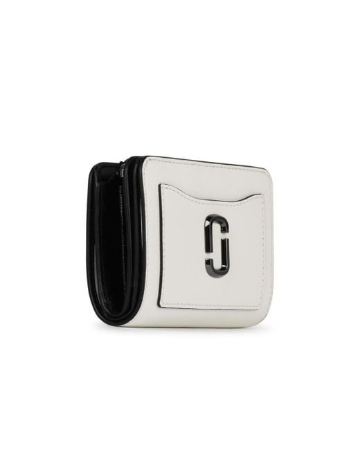 Marc Jacobs White The Utility Snapshot Mini Compact Wallet