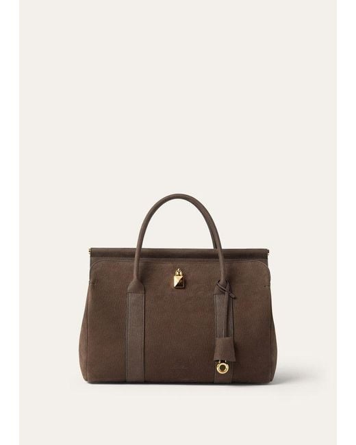 Loro Piana Brown Loom L32 Tote
