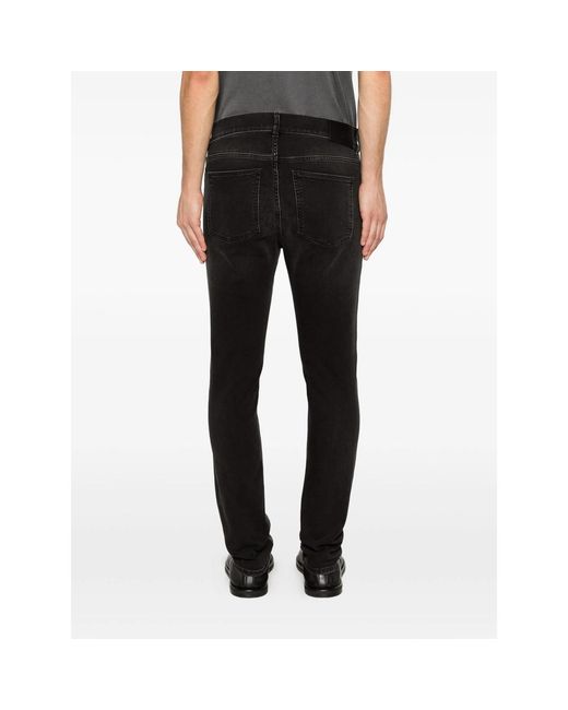PT01 Black Jeans With Belt Loops for men