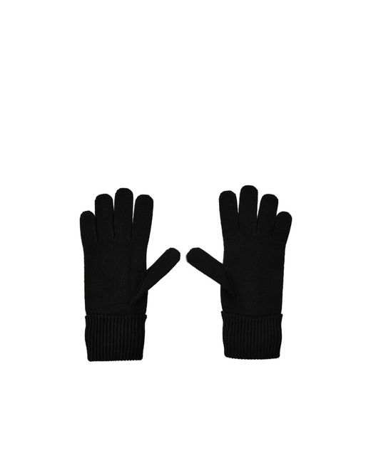 Gucci Black Solid Color Knitted Gloves
