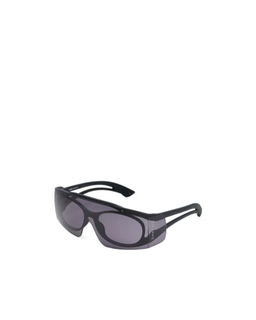 McQueen White Eyewear Smoke Mask Two-Toned Sunglasses