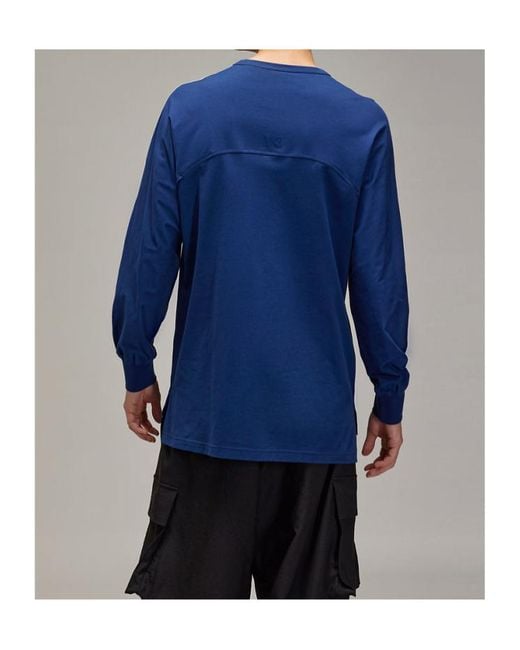 Y-3 Blue M 3S Ls Tee for men