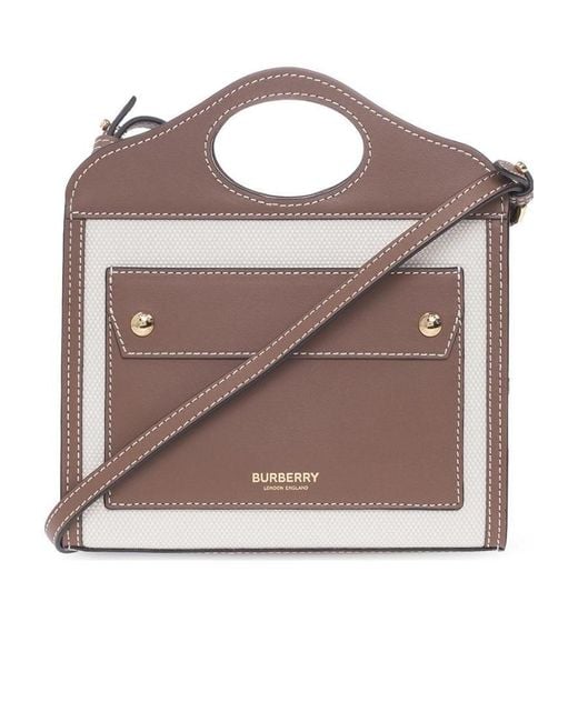 Burberry Brown Micro Two-Toned Crossbody Bag