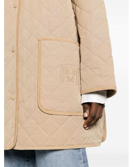 Totême Natural Totême Diamond-Quilted Buttoned Jacket