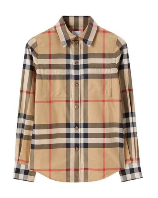 Burberry Brown Vintage Check-Pattern Buttoned Shirt