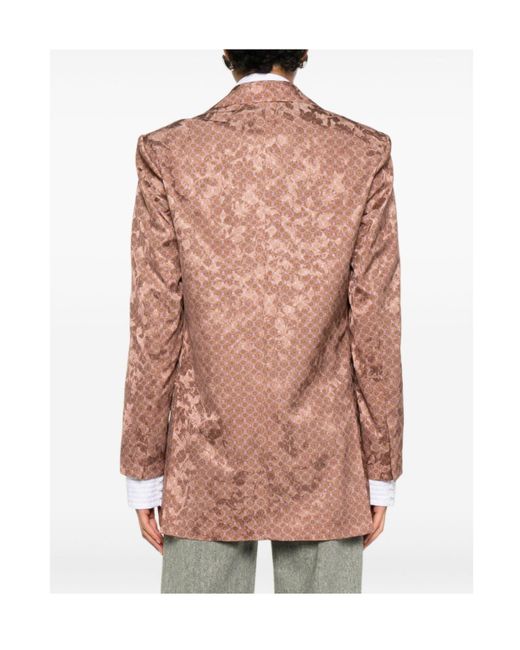 Dries Van Noten Pink Long-Sleeved Suit Jacket