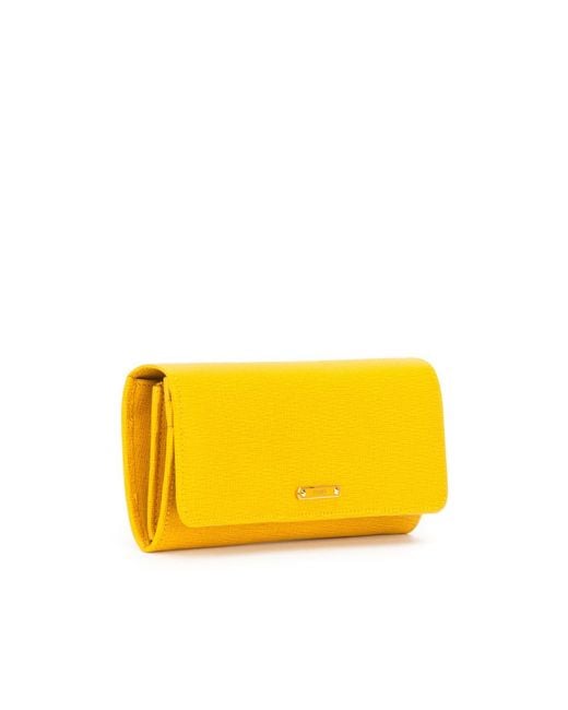 Fendi Yellow Long Wallet
