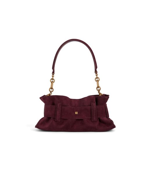 Balmain Purple Anthem Mini Shoulder Bag