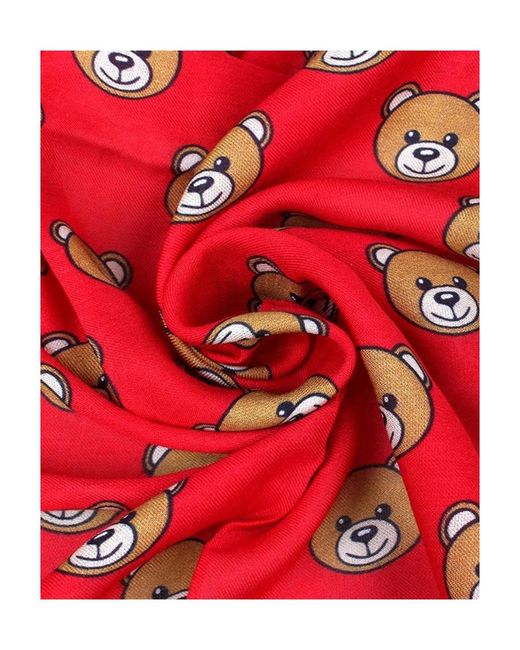 Moschino Red Logo Details Scarf for men