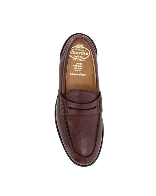 Church's Brown Pembrey Penny Leather Loafers for men