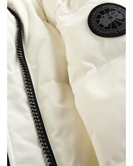 Canada Goose White Chelsea Padded Arctic-Tech Parka Coat