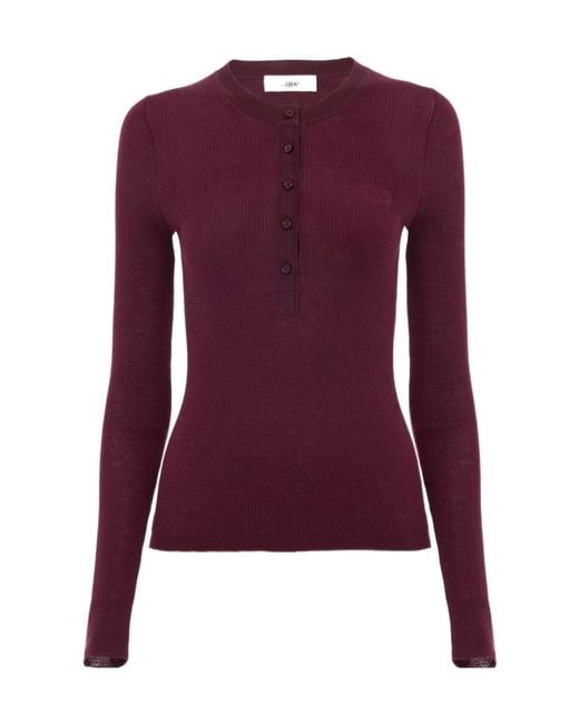 Chloé Purple Chloé Knitted Henley Shirt