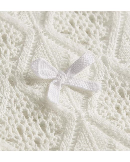 Dior White Iviera Embroidered Cardigan