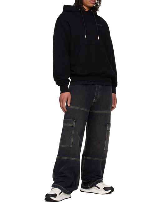Off-White c/o Virgil Abloh Black Irregular Cargo Jeans for men