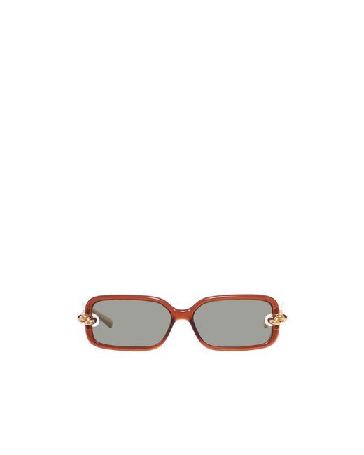 Bottega Veneta White Full-Frame Sunglasses