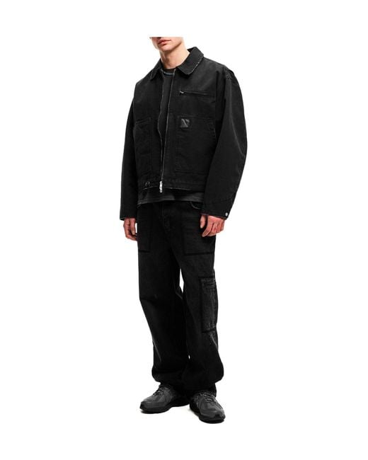 Represent Black Heaton Workwear Jacket for men