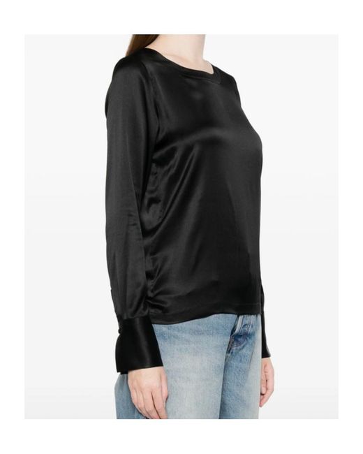 Mazzarelli Black Angie Long-Sleeve Top