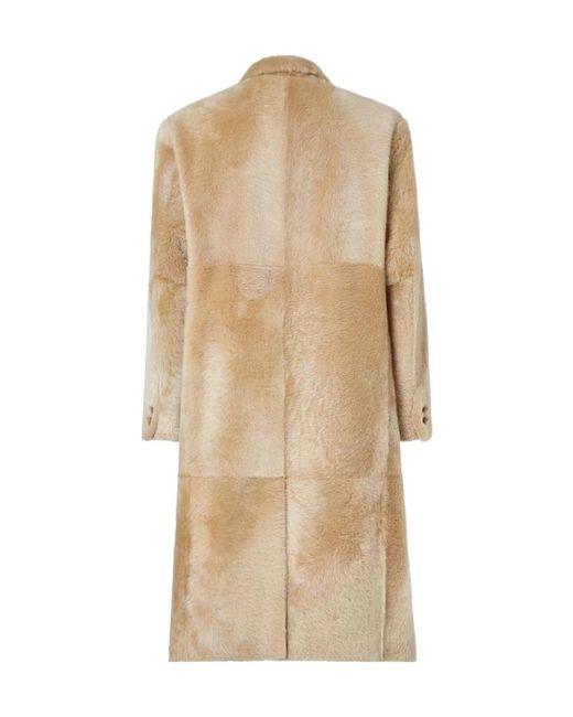 Fendi Natural Double Breasted Long Sleeved Coat for men
