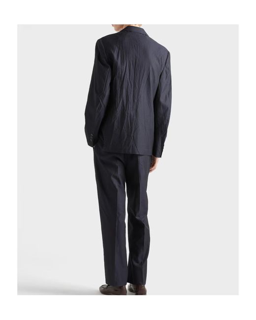 Prada Blue Single-Breasted Cotton And Silk Jacket for men