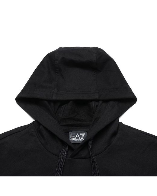 EA7 Black Logo Sweater for men