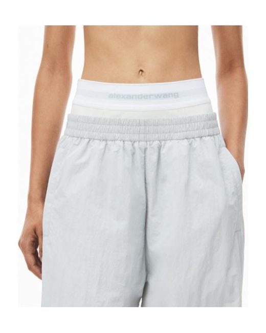 Alexander Wang White Mid-Rise Track Pants