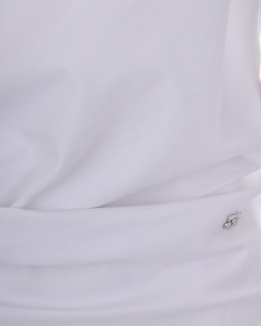 Ganni White Long-Sleeve T-Shirt