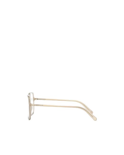 Dior Metallic Eyewear Square Framed Optical Glasses