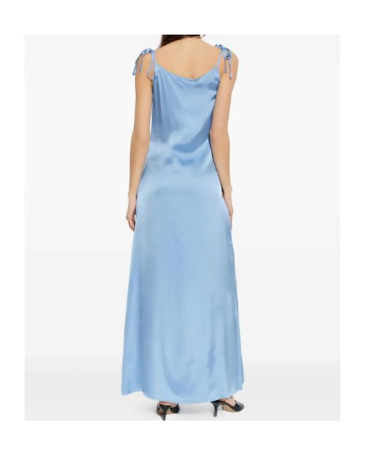 Samsøe & Samsøe Blue Sasinga Tie-Strap Slip Maxi Dress