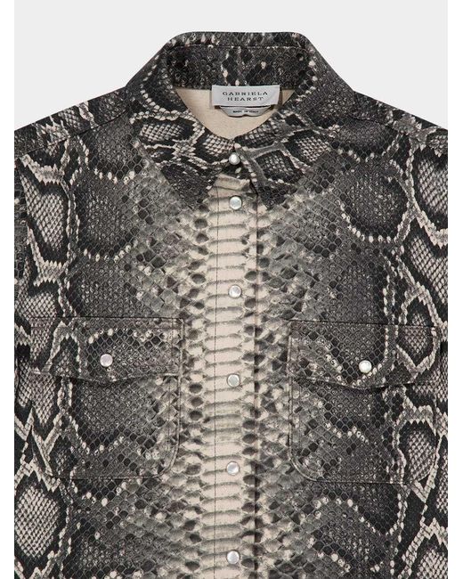 Gabriela Hearst Gray Snake Print Shirt