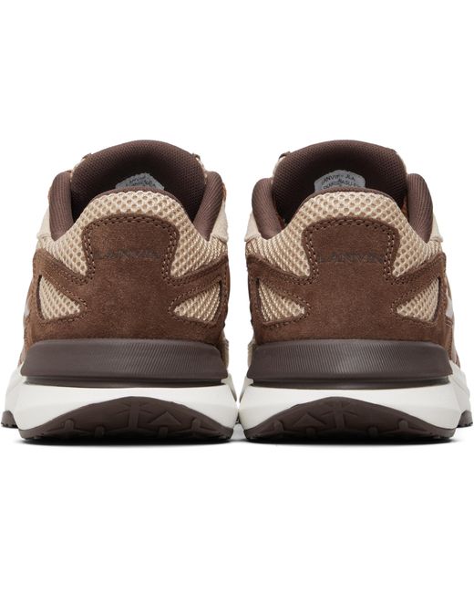 Lanvin Brown Jla Mesh Sneakers for men