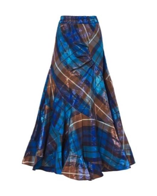 Vivienne Westwood Blue Plaid Maxi Skirt
